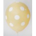 Golden Yellow - White Polkadots Printed Balloons